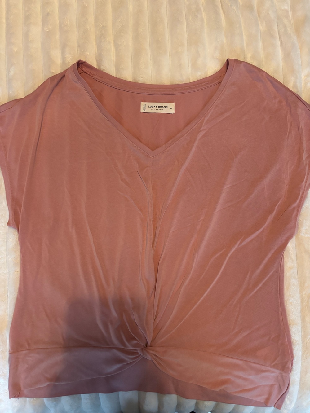 Lucky Brand Dusty Rose V-Neck Tee